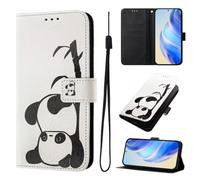 For Nothing CMF Phone 1 - Funda de piel de primera calidad pintada con función atril y ranuras para tarjetas, compatible con Nothing CMF Phone 1, panda