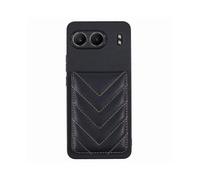For Oneplus Nord 4 Phone Case Rhombus Adhesive Card Bag with Kickstand Rfid Blocking - Black