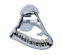 For placa de extracción de guitarra eléctrica Ric-ken, puente de 6 cuerdas, 12 cuerdas, for reemplazo de accesorios de guitarra eléctrica, Color cromado(12 strings)