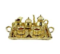 For Play House Toy Realista Multifuction Tea For Time Set Portable Multifuncional Utensilios de cocina de aleación para niños creativos Juegos de té de metal para niñas