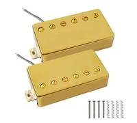 For Pro for LP for Vintage for Aln-ico Juego de 5 pastillas Humbucker de mástil y puente cubiertas 7.6/8.8K for guitarra eléctrica estilo LP(Gold Set)