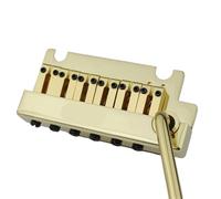 For puente trémolo de guitarra de 2 puntos sin bloqueo, espaciado entre cuerdas, puente de guitarra de doble vibración de 10,8 MM con montura de latón, bloque de latón(GD)