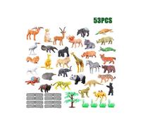 For PVC Animal Figures 53-Piece Realistic Toy Set Forest Ocean Farm Dinosaur Models for Kids Learning Play