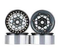 For PYFORE, neumáticos de cubo de rueda de Metal de aleación de aluminio de 1,9 pulgadas, 4 Uds., adaptador de 57 * 25mm 12mm for accesorios de orugas de coche modelo 1/10 RC(Dark Grey)