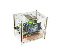 For Raspberry Pi 4B UPS Uninterruptible Power Supply Acrylic Shell Kit Ice Fan IPS Screen System Monitoring
