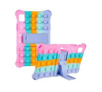 For Realme Pad Mini Fidget Pop Toys Push It Bubble Soft Case Tablet Shell with Built-in Kickstand