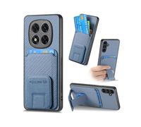 (For Redmi Note 14 Pro+ 5G) Carbon Fiber Card Bag Fold Stand Phone Case