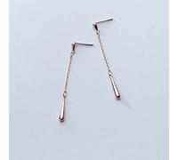 for S925 Women Korean Art Drop Shaped Long Earrings Fashion Geometric Shape