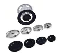 For SABAF Cookers Metal Gas Stove Cap Kit Zinc Alloy Burner Crown Flame Cover Replacement Set with 6 Burners and 5 Flame Diffusers in Multiple Sizes(Concave)