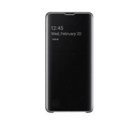 For Samsung Galaxy S10 Clear View Folio Protective Case Cover with Card Slots Black FM18 Model