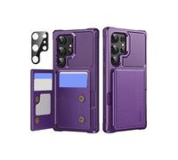 For Samsung Galaxy S24 Ultra ENKAY Hat-Prince Wallet Card Slot Kickstand PU Leather TPU Back Phone C