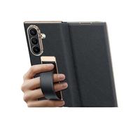 for Samsung Zfold7 Premium Leather Wrist Strap Protector, Luxury All-Around Shockproof Protection Cover (Black,Z-Fold7)