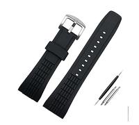 For Seiko for VELATURA for SRH 006 for 013 for SPC007J1 for SNAE17 26mm correa deportiva de silicona negra 26mm correa de reloj de goma for hombre accesorios (Color : Black Silver, Size : 26mm)