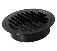 for Stainless Steel Round Grille 70-200mm Air Duct Cap for Exterior Wall Kitchen Range Hood Outlet Black Weatherproof(150mm)