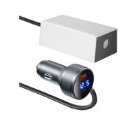 For Starlink Cigarette Lighter Adapter with Digital Display 12V-36V Car Adapter with Step Converter for RV Cars