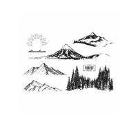 for Sun Snow Mountain Silicone Clear Stamp DIY Seal Scrapbooking Embossing Photo