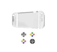 For Switch2 Protective Case+D-Pad Button Cap Clear Shell Split Design Anti-Fall Anti-Scratch Case for Switch2 B
