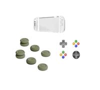 For Switch2 Split Protective Case Joystick Cap+D-Pad Button Cap Set for 2 D-PAD Color Button Cap Accessories