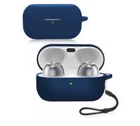 For Technics EAH-AZ100&EAH-AZ100E-S&EAH-AZ100E-K - Funda de silicona suave con cordón, impermeable, a prueba de golpes y resistente a los arañazos, color azul