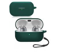 For Technics EAH-AZ100&EAH-AZ100E-S&EAH-AZ100E-K - Funda de silicona suave con cordón, impermeable, a prueba de golpes y resistente a los arañazos, color verde