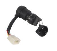 for tenga0 Interruptor de encendido de 5 pines, 5 cables, llave de bloqueo para motocicletas Dune Buggy Go Kart ATV, Negro, Manual, Rotativo, Normalmente abierto, IP54