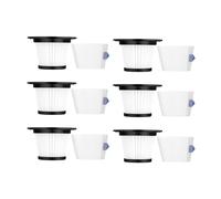 For The BBT BAMBOOST Dust Container Filters Filter Replacement Parts Vacuum Cleaner Replacement Handheld Cordless Vac Spare Parts Accessories, for Vacuum ORFELD V20 INSE N6S N6 (6pcs)