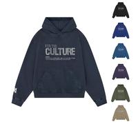 For The Culture Sweat à Capuche Femme Homme Pull Crystal Baggy Sweat-Shirt à Capuche Imitación Diamantes Femmes Hommes Chaude Pull Deporte Moda Hip Hop Jumper Casual Cadeau Polar Polaire Hiver