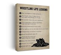 For The Grind Wrestling Wall-Art - Motivational Sports Poster for Athletes, Inspirational Gym & Man Cave Decor, Wrestler Quote for Bedroom(Unframed,16x24inch(40x60cm))