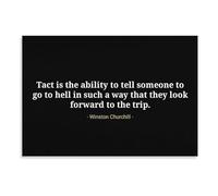 For the History Buff & Entrepreneur - Winston Churchill Motivational Quote Canvas, Minimalist Wall Art for Study, Office, Coffee Shop (Framed,12x18inch(30x45cm))