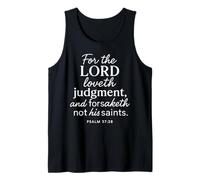 For The Lord Loveth Judgment Salmo 37:28 Escritura Bíblica Dios Camiseta sin Mangas