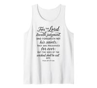 For The Lord Loveth Judgment Salmo 37:28 Escritura Bíblica Dios Camiseta sin Mangas