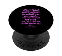 For The Lord Loveth Judgment Salmo 37:28 Escritura Bíblica Dios PopSockets PopGrip Adhesivo