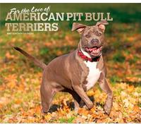 For the Love of American Pit Bull Terriers 2027 14 X 24 Inch (Hanging) Monthly Deluxe Wall Calendar Foil Stamped Cover Plastic-Free