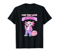 For The Love of Fluff I Anthro Axolotl Character Artwork Camiseta