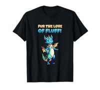 For The Love of Fluff I Anthro Dragon Character Artwork Camiseta