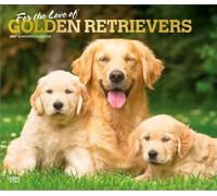 For the Love of Golden Retrievers 2027 14 X 24 Inch (Hanging) Monthly Deluxe Wall Calendar Foil Stamped Cover Plastic-Free