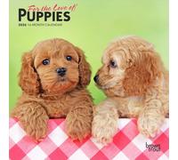 For the Love of Puppies 2026 7 X 14 Inch (Hanging) Monthly Mini Wall Calendar