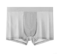 For the Modern Man - Boxers elegantes y simples para hombre de seda de hielo disponibles ahora (L gris)
