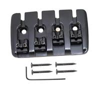 For Too-yful for puente de bajo cordal con tornillos llave accesorios de guitarra for piezas de repuesto de bajo eléctrico de 4 cuerdas negro(Schwarz)