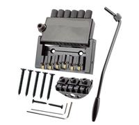 For Too-yful Pieza trasera de puente de sillín de 6 cuerdas de hierro duradero negro con juego de tuercas for piezas de repuesto de guitarra eléctrica sin cabeza