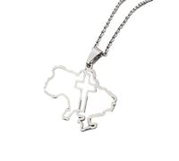 For Ukrainian Symbol Stainless Steel Map Pendant Necklaces Map Jewelry Gold Color Items for Bridal Women Man Party Gifts Earrings Sets Round Ball Jewelry (Model 10)