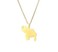 For Venezuela Stainless Steel Map Pendant Necklaces Map Jewelry Gold Color Items for Bridal Women Man Party Gifts Earrings Sets Round Ball Jewelry (Model 1)