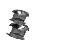 for Volkswagen Scirocco Tercera generación 2008-2018 Cubierta de la manija de la puerta del automóvil Cubierta del patrón de fibra de carbono Recorte Accesorios de ajuste automático Kits de adhesiv