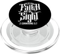 For We Walk Faith Not by Sight Verso bíblico 2 Corintios 5:7 PopSockets PopGrip para MagSafe