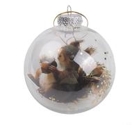 For Wildlife Wonders Collection - Adorno de plástico 2D hecho a mano con diseño de estrella de 3 pulgadas, decoración para árbol de Navidad (ardilla)