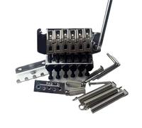 For Wilk-inson for WODL1 guitarra eléctrica de 6 cuerdas sistema de trémolo de doble bloqueo puente 42mm tuerca R2 negro(WODL1 Chrome Silver)