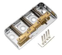 For Wilk-inson WTBS 54mm(2-1/8 pulgadas) puente corto latón compensado 3 silletas for guitarra eléctrica estilo Tele o Vintage(Chrome)