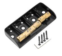 For Wilk-inson WTBS 54mm(2-1/8 pulgadas) puente corto latón compensado 3 silletas for guitarra eléctrica estilo Tele o Vintage(Schwarz)