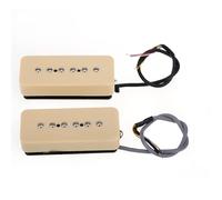 For Wilki-nson Serie M Stacked P90 Soapbar Juego de pastillas Humbucker de tamaño de bobina única de cerámica for SG/para guitarra eléctrica LP, Crema