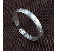 For Women, 990 National Wind Full Retro Thai Craft Classical Scriptures Six Words Mantra Adjustable Chinese Clothing Acces